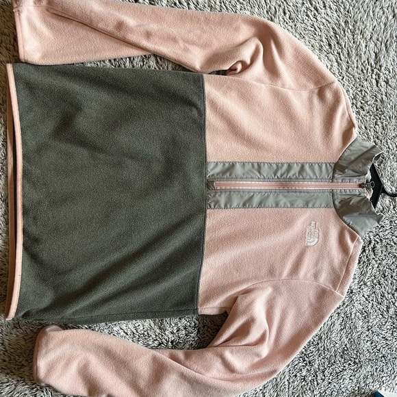 The North Face Pink and Gray Pullover, girls XL, womens small - Picture 3 of 4